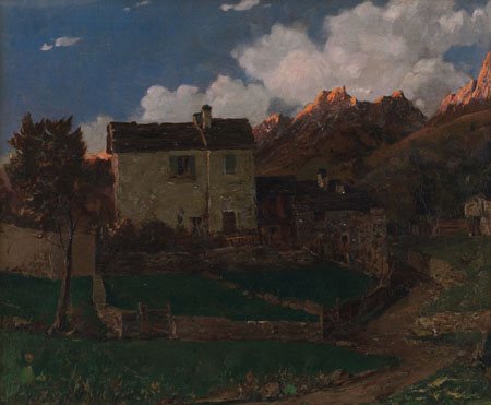 COMELLI DANTE Bologna 21/07/1880 - 1958Case rustiche in montagnaolio su...