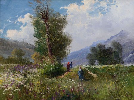 RODA LEONARDO Racconigi (CN) 1868 - Torino 1933Serenità alpestreolio su...