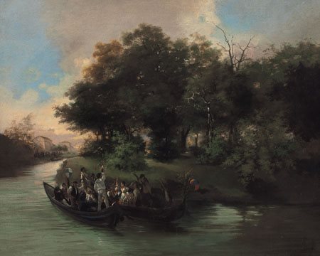 CERRUTI BAUDUC FELICE Torino 1818 - 24/11/1896Sagra sul Poolio su tela...