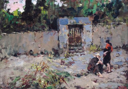 IROLLI VINCENZO Napoli 30/09/1860 - 27/11/1942L'attesaolio su tavola cm....