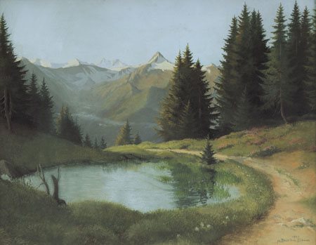 DALL'OCA BIANCA ANGELO Verona 31/03/1858 - 18/05/1942Lago alpino,...