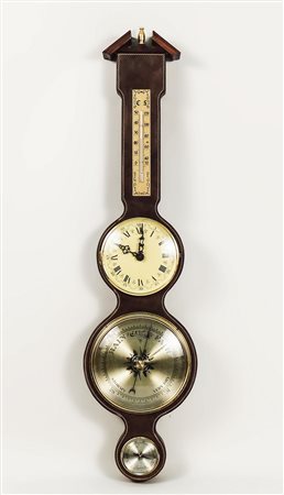 BAROMETRO PENSILE IN CUOIO - WALL LEATHER BAROMETER h cm 75