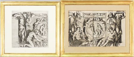 CARLO CESIO (1626-1686) Figure mitologiche - Mhytological Figures serie di...