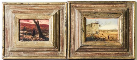 SILVESTRO PISTOLESI Paesaggi campestri con figure - Country Landascapes with...
