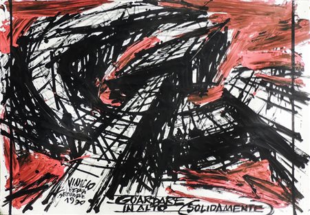 VINICIO BERTI (1921-1991) Guardare in alto (solidamente) 1990 acrilico su...