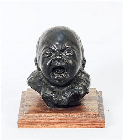 TESTA DI NEONATO PIANGENTE - HEAD OF CRYING BABY Scuola napoletana...