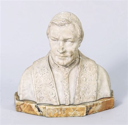 A. GALLI Busto di Papa Pio X - Bust of Pope Pio X scultura in marmo - marble...