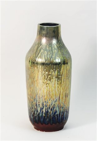 VASO IN TERRACOTTA SMALTATA A LUSTRO - GLAZED TERRACOTTA VASE Giuseppe...