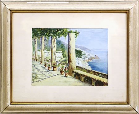 VEDUTA DI AMALFI DAL CONVENTO DEI CAPPUCCINI - AMALFI VIEW fine XIX/inizio XX...