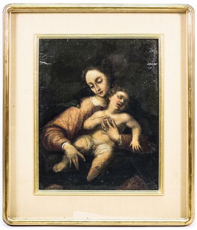 MADONNA CON BAMBINO - THE MADONNA AND CHILD Scuola italiana del XIX secolo -...