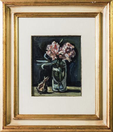 DILVO LOTTI (1914-2009) Natura morta con fiori e conchiglia - Still Life with...