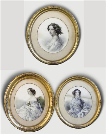 RITRATTI FEMMINILI - FEMALE PORTRAITS Inghilterra, fine del XIX secolo -...