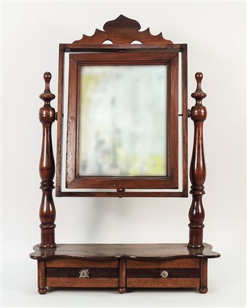 PSICHE IN NOCE DA TOILETTE - WALNUT TOILET MIRROR fine del XIX secolo - late...