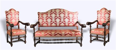 FINIMENTO DA SALOTTO IN NOCE - LIVING ROOM FURNITURE SET in stile...