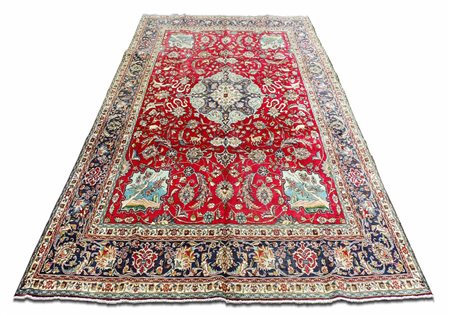 TAPPETO PERSIANO TABRIZ - PERSIAN TABRIZ RUG vecchia manifattura, fondo...