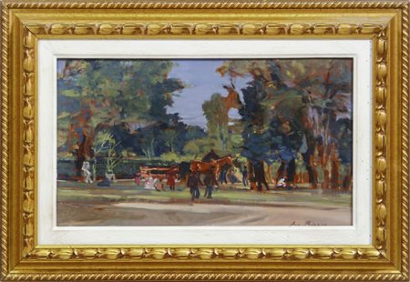 RAFFAELE DE ROSA S. Rossore olio su tavoletta - oil on panel, firmato, al...