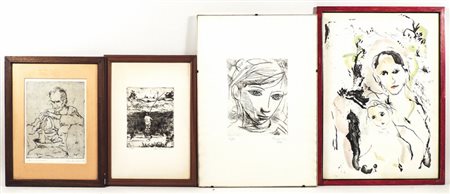 LOTTO DI GRAFICA - GRAFIC LOT Enzo Faraoni, Pescatore e Vecchio Medico, due...