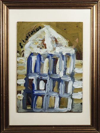 SILVIO LOFFREDO (1920-2013) Battistero - Baptistry olio su tela applicata a...