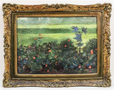 ARISTIDE BARILLI (1913-2009) Paesaggio 1968 - Landscape olio su faesite - oil...