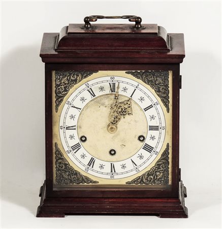 OROLOGIO DA TAVOLO IN ROVERE - OAK TABLE CLOCK quadrante con numeri romani h...