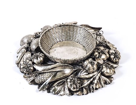GRANDE CENTROTAVOLA IN ARGENTO - VEGETABLE SILVER CENTREPIECE FIRENZE...