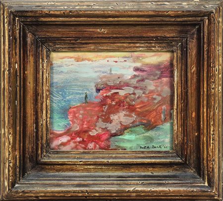 ARISTIDE BARILLI (1913-2009) Paesaggio marino con figure 1966 - Seascape with...