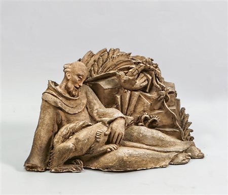 GRUPPO IN TERRACOTTA - TERRACOTTA FIGURAL GROUP inizio del XX secolo - early...