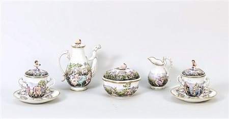 TETE A TETE IN PORCELLANA - PORCELAIN TETE A TETE Capodimonte, inizio del XX...