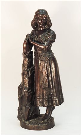 RAGAZZA CON TAMBURELLO - YOUNG GIRL WITH TAMBOURINE seconda metà del XIX...