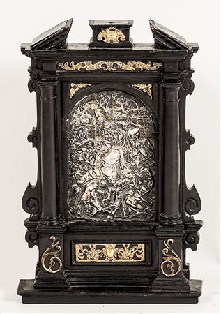 PLACCA D'ARGENTO SBALZATA CON DEPOSIZIONE DI CRISTO - EMBOSSED SILVER PLAQUE...