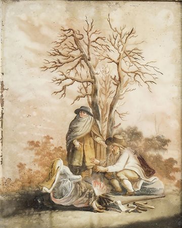 ALLEGORIA DELL'INVERNO - WINTER ALLEGORY Scuola francese del XVIII secolo -...