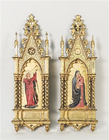 ANGELO MUSICANTE E MADONNA CON BAMBINO - MUSICIAN ANGEL AND MADONNA WITH...