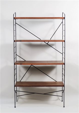 ÉTAGÈRE IN LEGNO E METALLO - TWO WOOD AND METAL ETAGERE ed un'altra simile h...