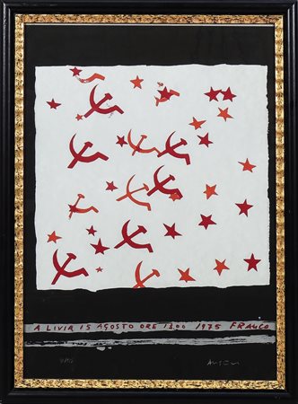 FRANCO ANGELI (1935-1988) Senza Titolo - Untitled litografia - lithograph,...