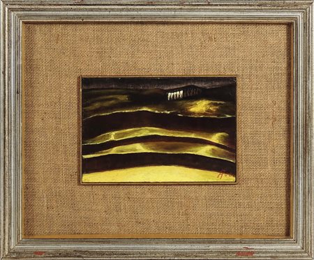 GIOVANNI ACCI (1910-1979) Paesaggio - Landscape, olio su cartone telato - oil...