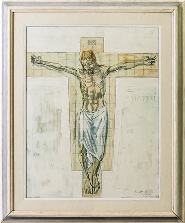 VIRGILIO CARMIGNANI (1909-1992) Bozzetto per un grande Crocifisso - Study for...