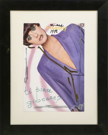 LAMBERTO PIGNOTTI 1998 Ti piace giocare? tecnica mista su carta - mixed media...