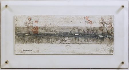 MATSUYAMA SHUHEI Shin-On 1991 tecnica mista su tavoletta - mixed media on...