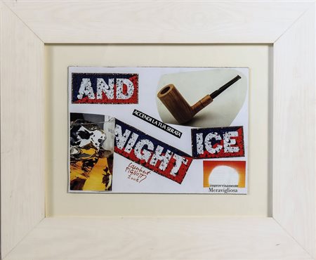 LAMBERTO PIGNOTTI 2008 Composizione - Composition collage su cartoncino -...