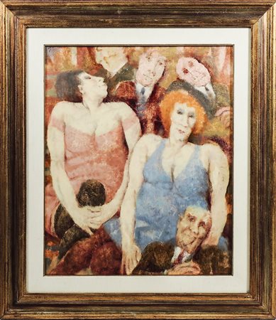 REMO SQUILLANTINI (1920-1996) Coppia di Donne Anni Ottanta - Two Women 80s...