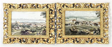 COPPIA DI CORNICI IN LEGNO INTAGLIATO E DORATO - PAIR OF GILTWOOD FRAMES...