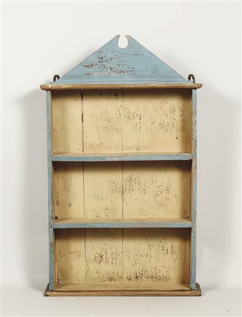 ÉTAGÈRE PENSILE IN LEGNO TENERO - SOFTWOOD WALL ETAGERE dipinta nei toni del...