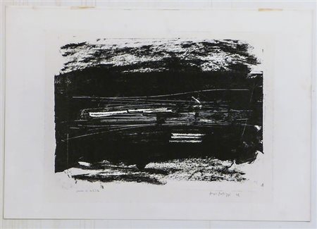 SERGIO SCATIZZI (1918-2009) Terra nera 1962 - Black Soil litografia -...