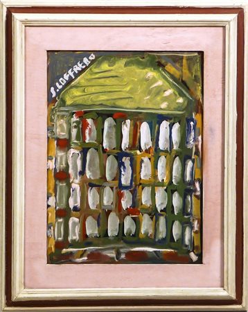 SILVIO LOFFREDO (1920-2013) Battistero - Baptistry olio su faesite - oil on...
