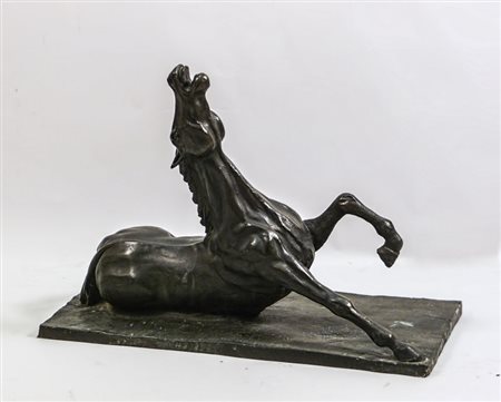 GIOVANNI AIELLO Cavallo 1972 - Horse scultura in bronzo - bronze, firmato e...