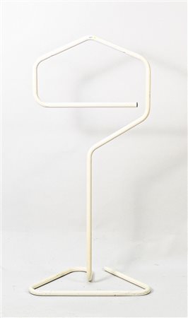 SERVOMUTO IN TUBOLARE D'ACCIAIO BIANCO - WHITE STEEL VALET STAND h cm 110
