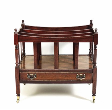 PORTARIVISTE IN PIUMA DI MOGANO - MAHOGANY MAGAZINE RACK Inghilterra -...