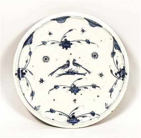 ALZATA IN TERRACOTTA SMALTATA - GLAZED TERRACOTTA PEDESTAL PLATE LIGURIA,...