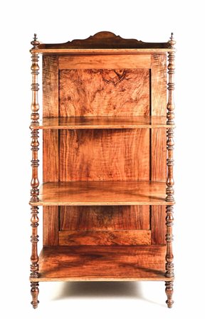 ETAGERE IN NOCE E RADICA DI NOCE - WALNUT AND BURR WALNUT ETAGERE fine del...