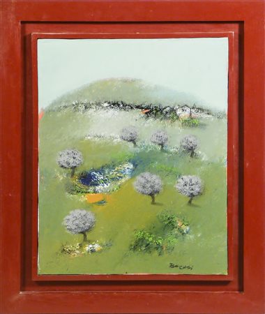 MANLIO BACOSI Paesaggio - Landscape olio su tela - oil on canvas, firmato, in...
